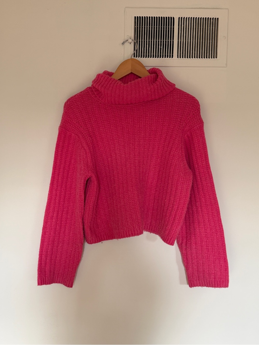 Pink Chunky Turtleneck Sweater Size S